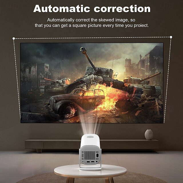 P30 portable projector 4k android Manual focus lcd auto Video