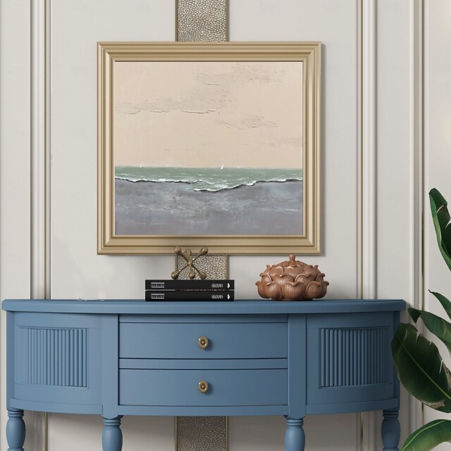 Handmade Hand Painted Oil Painting Wall Art Abstract wave beach