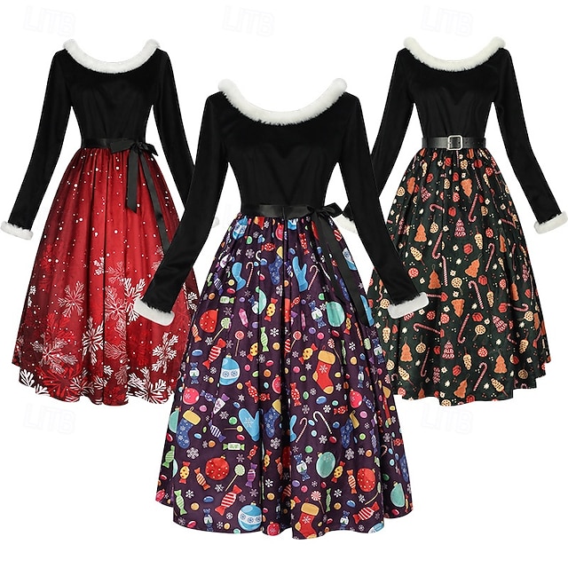 Costume De Père Noël Pour Femme - Lot De 5 Costumes De Père