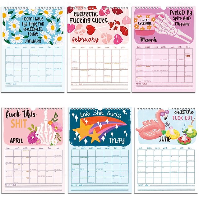 2025 Wall Calendar Here We Go Again Rainbow Skylight