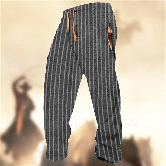 Men's Sweatpants Joggers Woolen Pants Winter Pants Trousers Drawstring