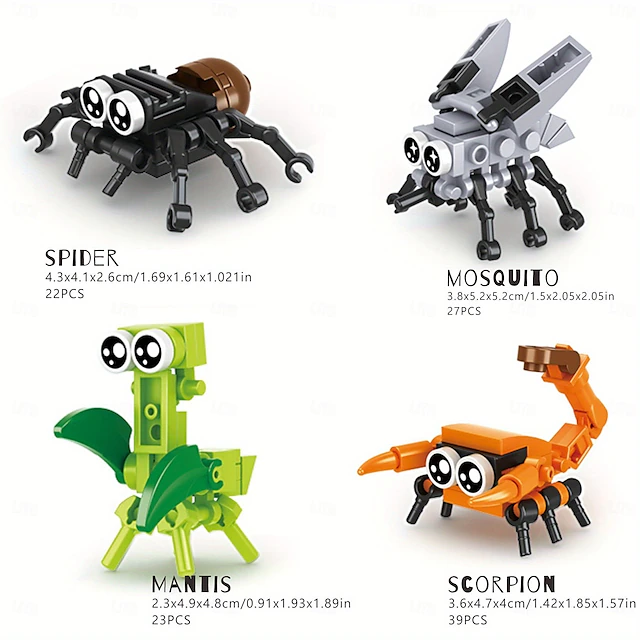 Insect Building Blocks Insect Model Different Little Insects Building ...