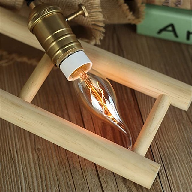  Lampe à bougie rétro C35L 40 W E14 Ampoule Edison vintage à intensité variable, lumière à incandescence décorative pour la maison &barre 1/10 pièces