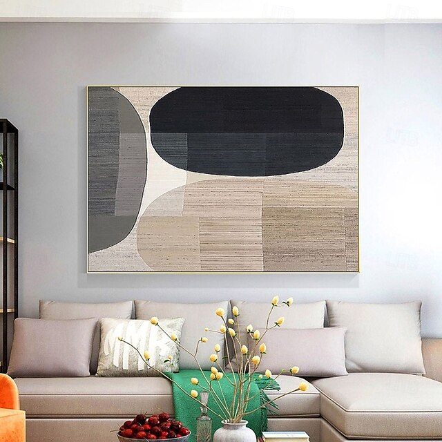 Handmade Hand Painted Abstract Oil Painting Wall Modern Abstract Gold