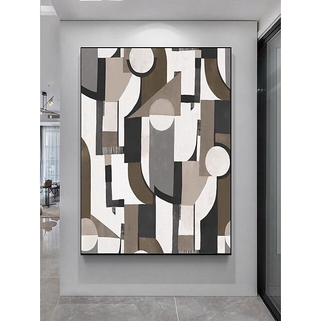 Large Original Abstract Paintings On Canvas Beige Oil Painting Modern