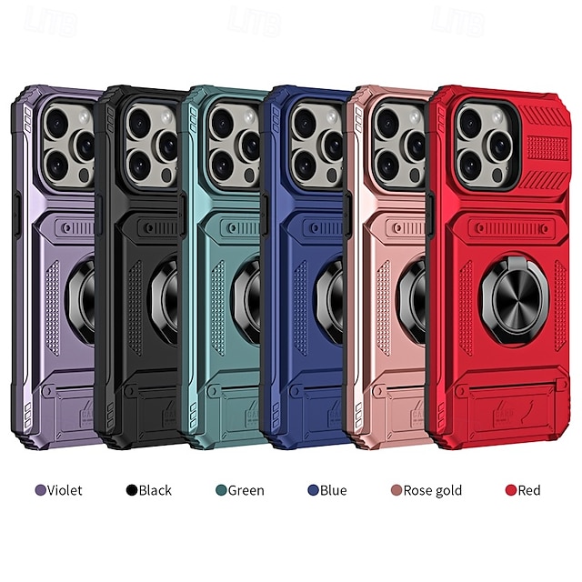  telefon Kılıf Na iPhone'a 16 Pro Max Plusa iPhone'a 15 Pro MaxPlus iPhone 14 Pro Max iPhone 14 Pro Max Plus iPhone'a 13 Pro Max . Osłona tylna Uchwyt pierścieniowy Magnetyczne Gniazdo karty Retro TPU