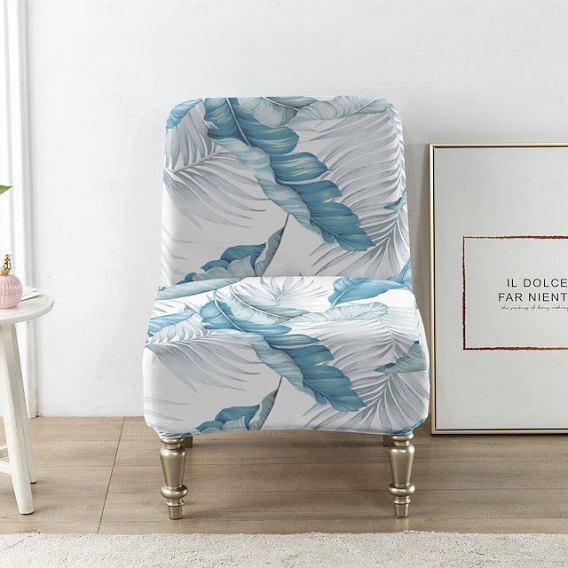  Velvet Accent Chair Covers Luxury High Stretch Armless Chair Slipcovers for Large Chairs, Removable Furniture Protector for Living Dining Room Hotel