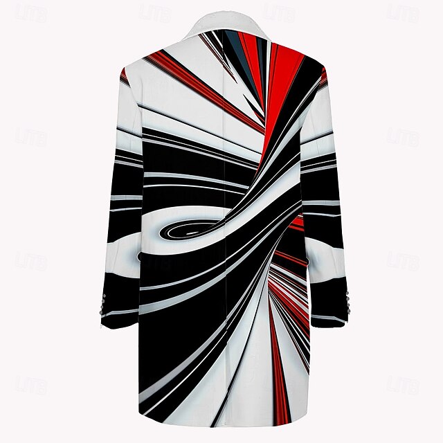 Men's Fleece Jacket Coat Linear Business Casual Thermal Comfortable