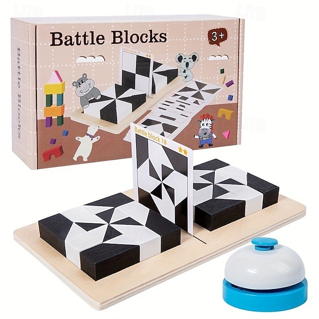  Jeu de blocs 3D difficile : montrez votre QI au maximum, assemblez ces objets géométriques pour former un tout selon les exigences de la carte, cadeau de vacances, cadeau d'Halloween, cadeau de Noël