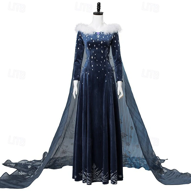 Frozen Princess Elsa Anna Dress Cosplay Costume Cosplay Costume Movie Cosplay for Women's Adults' Masquerade Bachelorette Party3