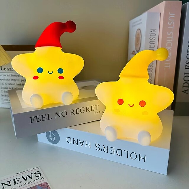 Star Night Light, Battery Operated Bedside Lamp Perfect for Kids