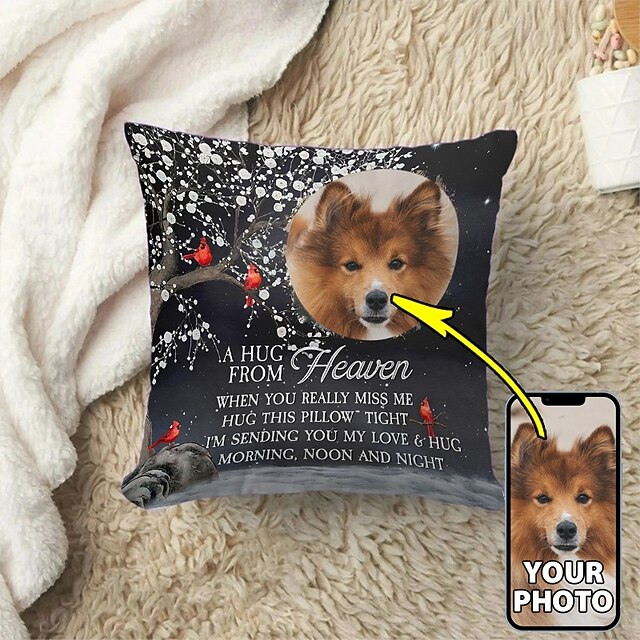 Personalized Dog Moon Memorial Pillow Cover & Quilt/Fleece Blanket - Up to 5 Dogs - Memorial Gift For Dog Lover
