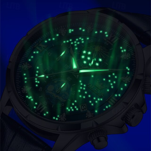 New Olevs Ole Brand Fashion Trend Business Men'S Belt Watch Luminous