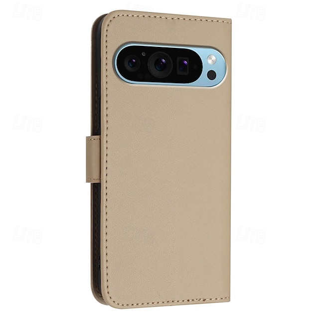  هاتف غطاء من أجل بكسل 9 برو بيكسل 9 برو اكس ال Pixel 8 Pro Pixel 8 بكسل 9 Pixel 7 Pixel 7 Pro Pixel 6 Pixel 6 Pro غطاء الوجه مع حامل مع رباط المعصم فتحة لبطاقة مكتب  /  الأعمال TPU جلد PU