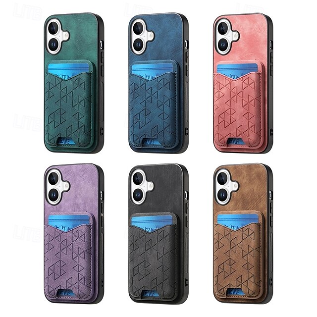  telefono Custodia Per iPhone 16 Pro Max Plus iPhone 15 Pro Max Plus iPhone 14 13 12 11 Pro Max Plus Mini iPhone 14 Pro Max iPhone 13 12 11 Pro Max Per retro Porta carte di credito Con supporto Slot