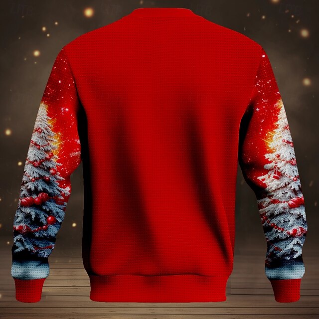 Pull de Noël moche Décontractées Arbre de Noël Homme Pull Tricot