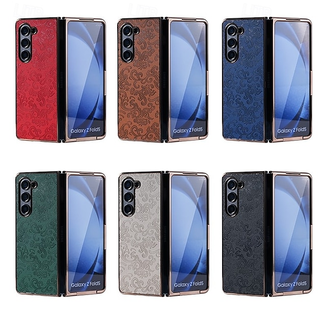  телефон Кейс для Назначение SSamsung Galaxy Z-сгиб 6 Z Fold 5 Z Fold 4 Z Fold 3 Кейс на заднюю панель и протектор экрана Защита от удара ПК Кожа PU