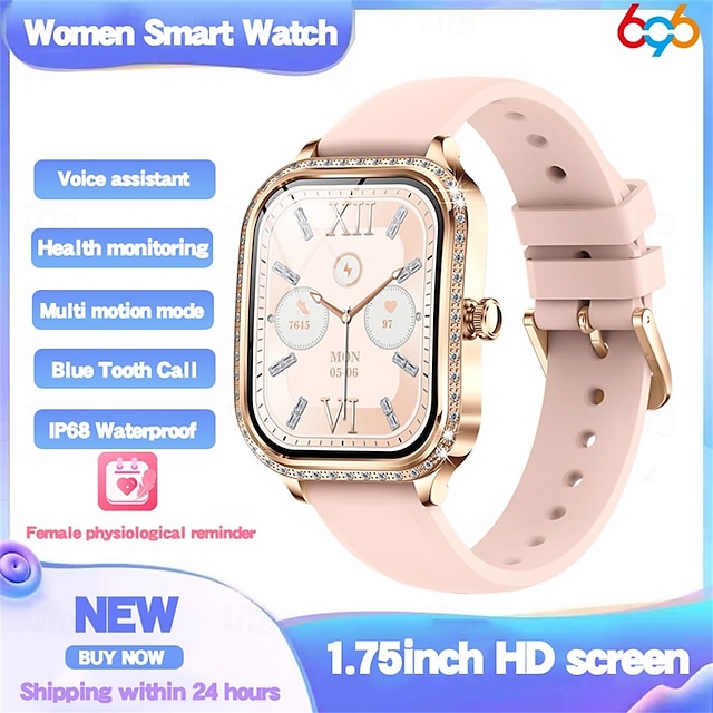  696 MK88 Inteligentny zegarek 1.75 in Inteligentne Bransoletka Bluetooth Powiadamianie o połączeniu telefonicznym Rejestrator snu Pulsometry Kompatybilny z Android iOS Damskie Odbieranie bez użycia