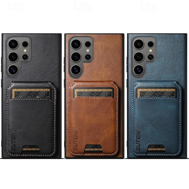  電話 ケース 用途 S24 Ultra Plus S23 Ultra Plus S22 プラス ウルトラ S25ウルトラ バックカバー スタンド付き 磁石バックル カード挿入口 レトロ風 TPU PC PUレザー