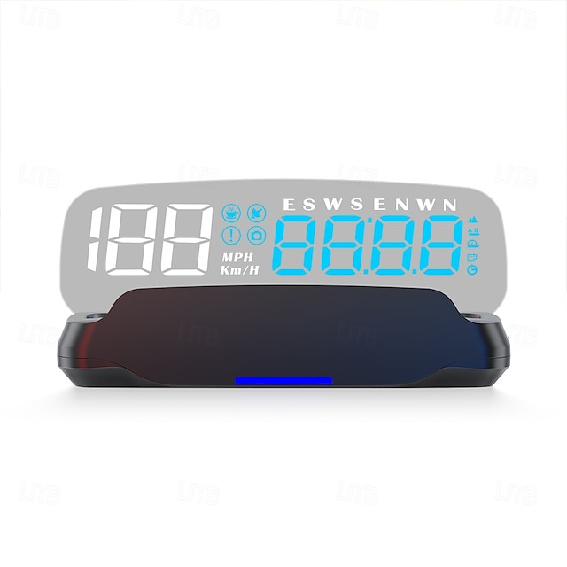  velocímetro hud de carro, display frontal, montado no carro para hud, beidou, satélite, gps, bússola de tempo universal, acessórios para automóveis