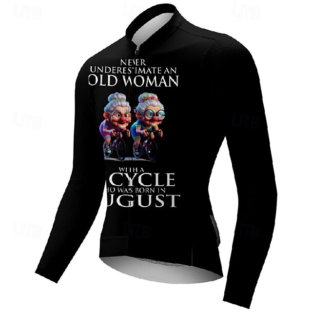 Women's Cycling Jersey Long Sleeve Winter Bike Tee Tshirt Jersey with 3