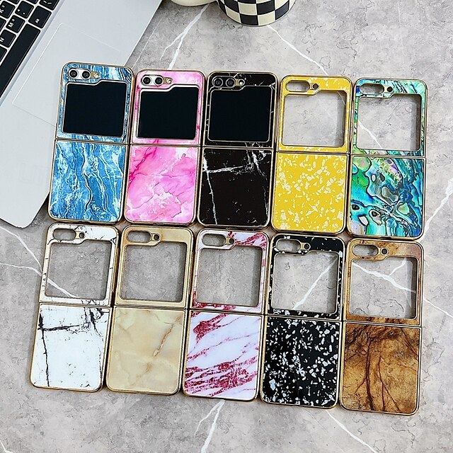  telefon Etui Til Samsung Galaxy Z Flip 5 Bakdeksel Støtsikker Kontor / Bedrift Herdet glass Belegg