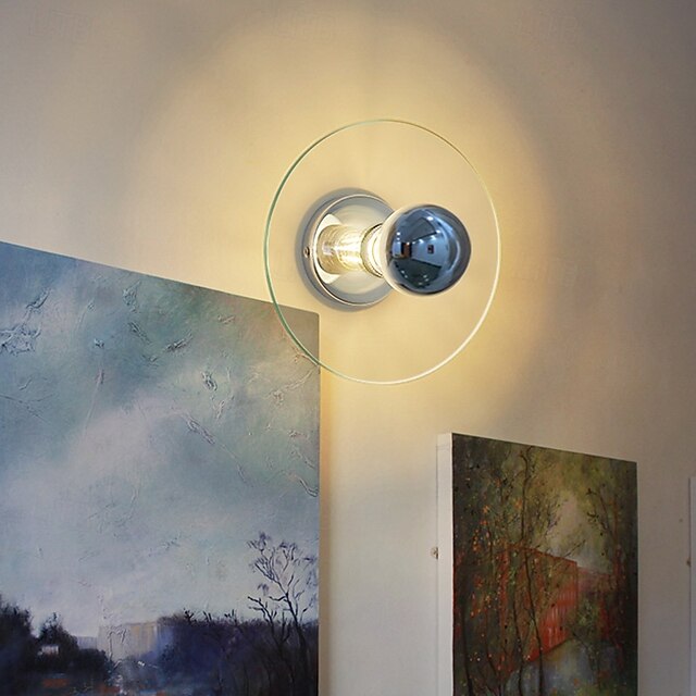 Bauhaus Romantic Glass Wall Sconce Medieval Retro Chrome Living Room