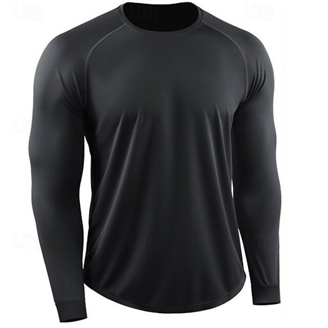Men's Running TShirt Long Sleeve Tee Tshirt Casual Athleisure Fall