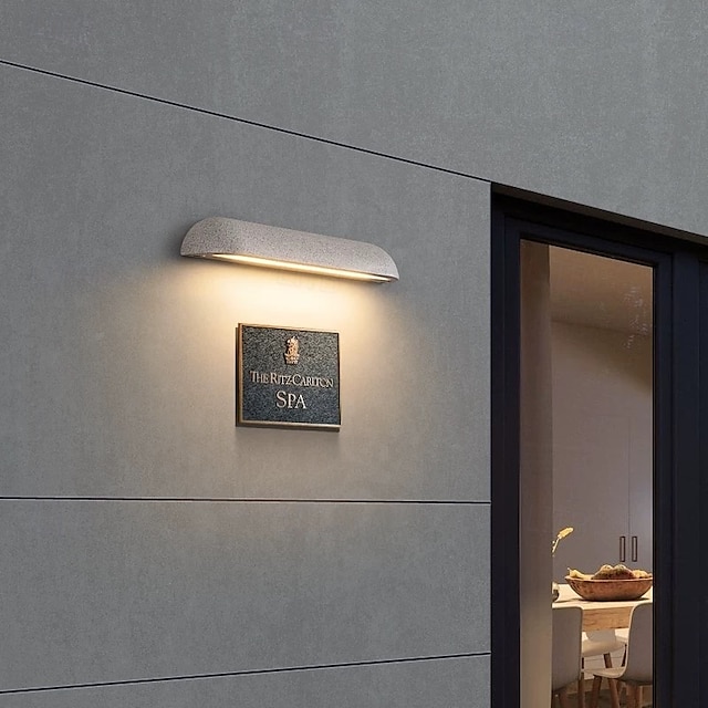  Lámpara de pared arqueada moderna, impermeable, simple, LED, lámpara de pared moderna para exteriores/interiores, 110-120 V, 7 W