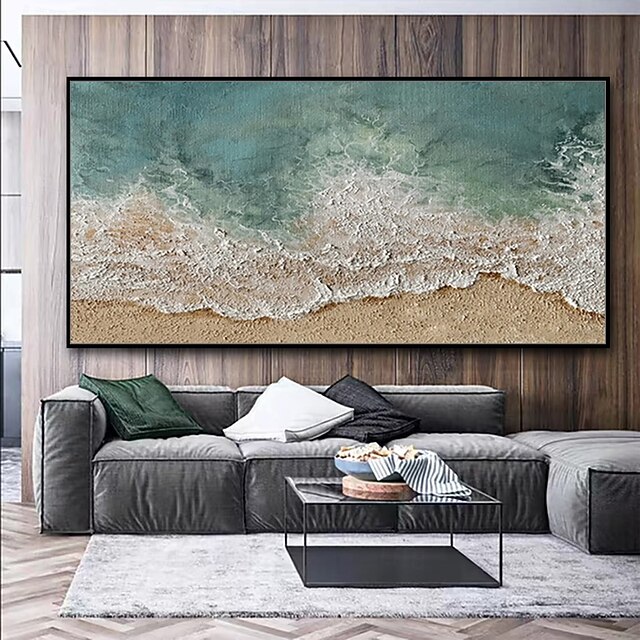 Mintura Handmade Sea Wave Landscape Oil Paintings On Canvas Wall Art