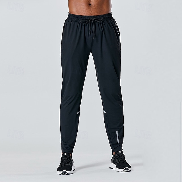  Per uomo Pantaloni della tuta Pantaloni Running Pantaloni da pista A cordoncino Cinturino elastico Tasca con cerniera Pantalone / Sovrapantaloni Esterno Sportivo Al coperto Autunno Asciugatura rapida