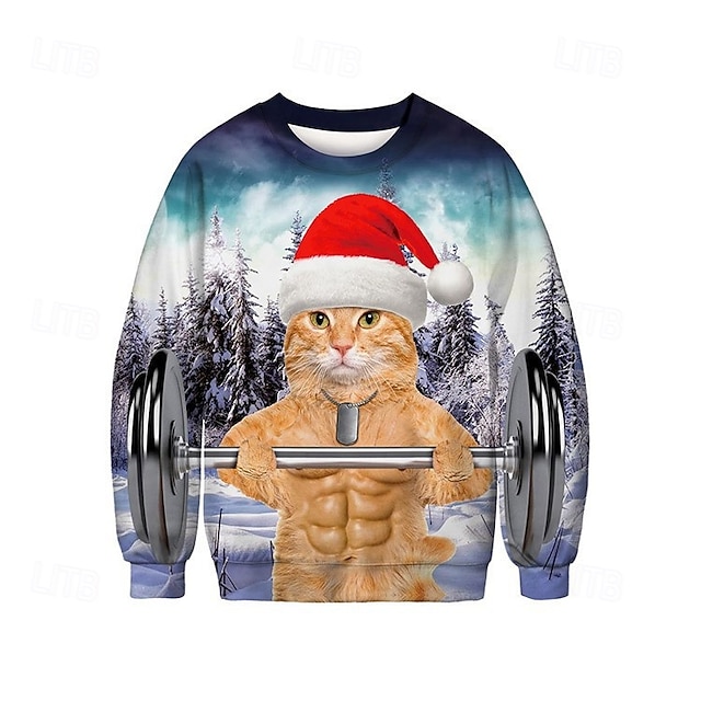 Christmas Animal Cat Dog Ugly Christmas Sweater / Sweatshirt Pullover
