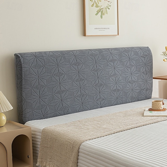  capas de cabeceira de cama capa de cabeceira de cama elástica capa de cabeceira elástica/capa, tecido de veludo macio estampado, proteção traseira com tudo incluído capa lavável para quarto