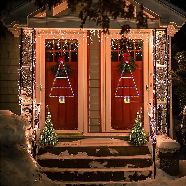Christmas Decorative LED Ladder Lights with Timer, AA BatteryPowered