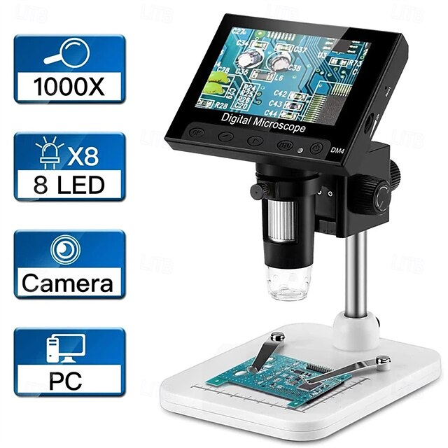  Microscopio elettronico digitale USB con display LCD da 4,3