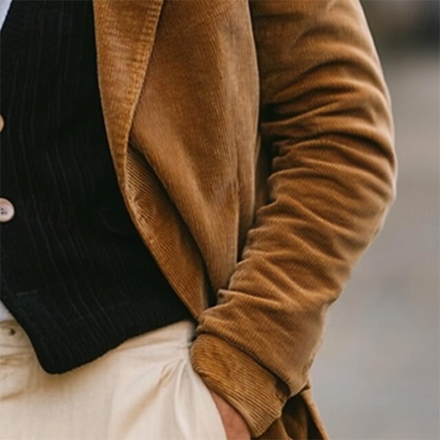 Men's Casual Jacket Blazer Jacket Blazer Carnival School Formal Pocket