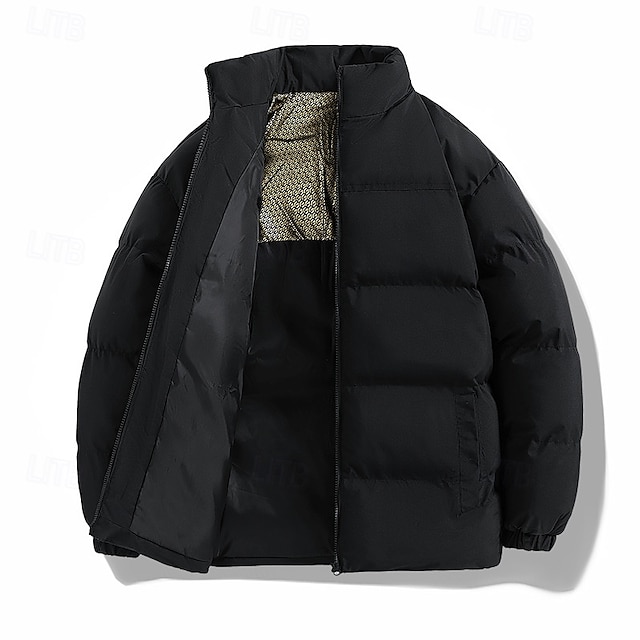  Homme Manteau d'hiver Doudoune Veste matelassée Poche Polyester Usage quotidien Rendez-vous Vacances Normal Mode Décontractées Confortable Chaud Automne hiver Bloc de couleur Noir Jaune Violet Kaki