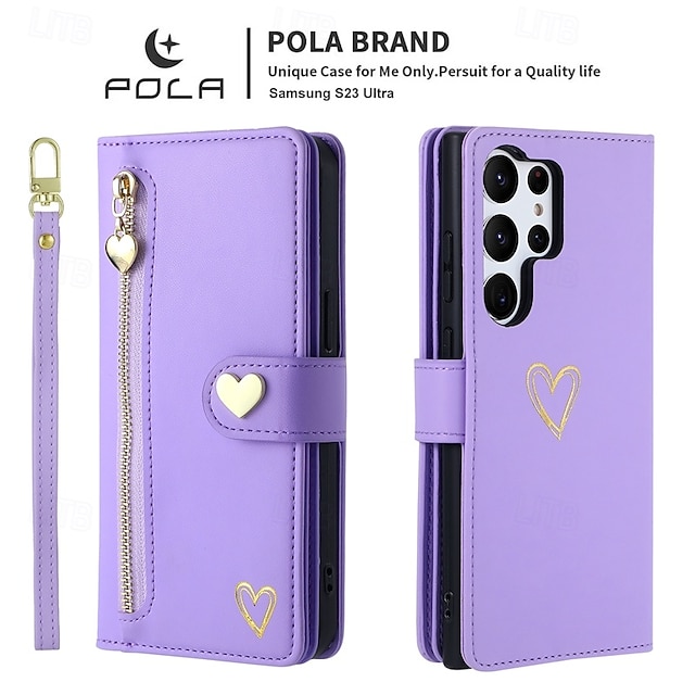  Handy Hülle Handyhüllen Für S25 S24 S24 FE S23 S22 S21 Ultra Plus A55 5G A35 5G A25 A15 Rückseite Brieftaschenhülle Mit Ständer Reisverschluss Mit Handgelenkschlaufe Retro TPU PU-Leder