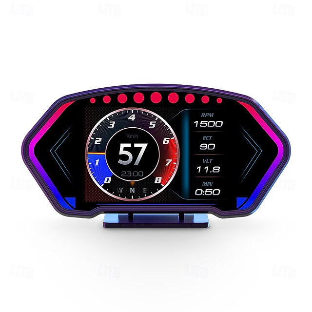  p3 gps スピードメーター hud obd2 ヘッドアップディスプレイ オンボードコンピューター 車の電圧 rpm 水温 傾斜計 アラームゲージ付き