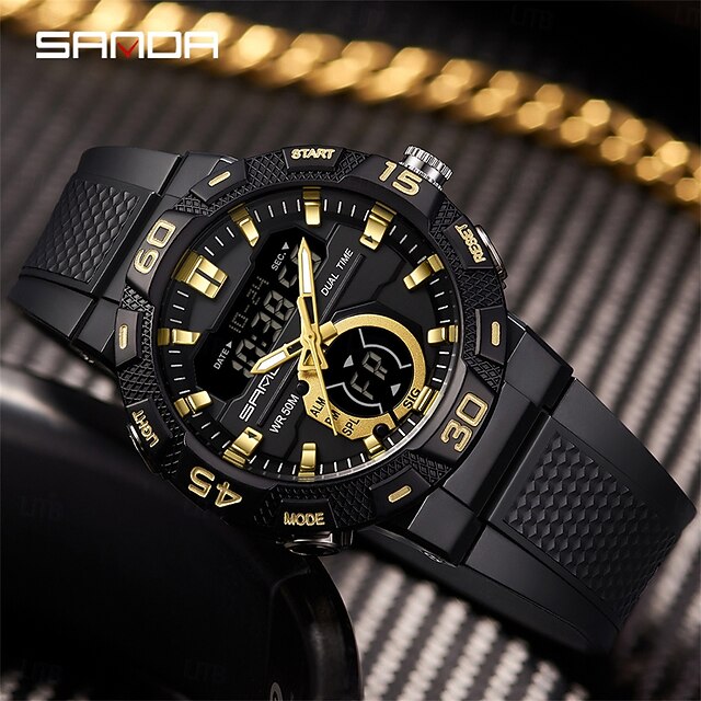 Sanda 3087 Top Brand Men Digital Watch Military Sports Casual Watches