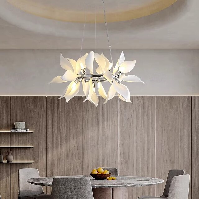  lampada a sospensione a petalo in porcellana bianca lampada a sospensione moderna di lusso lampada a sospensione lampada a sospensione per soffitto lustre 110-240v