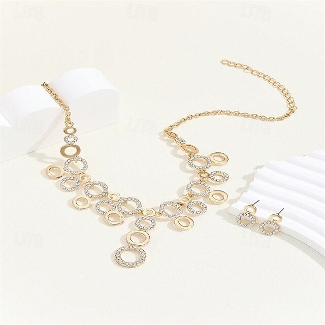 Bridal Jewelry Sets Twopiece Suit Zircon Rhinestone 1 Necklace