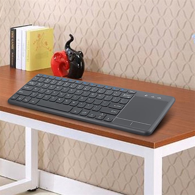  Clavier sans fil avec pavé tactile 2,4 g mince portable pour tablette clavier d'ordinateur intelligent pavé tactile portable clavier 78 touches