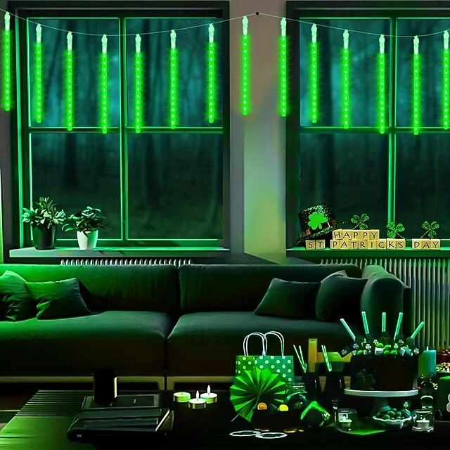 Solar outdoor meteor shower light 30cm * 8144Leds upgraded solar panel