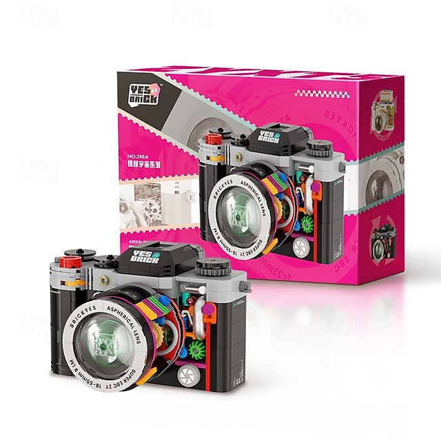 Building Blocks Camera Retro Camera Building Blocks Model Set 556 pcs Digital Camera Building Blocks Kit Vintage Camera Toys Model for Adults Girls Boys Kid Toys4