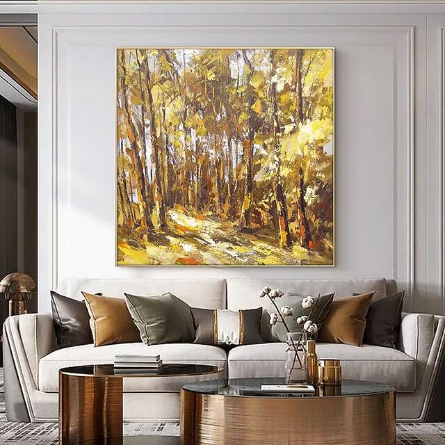 Handmade Oil Painting Canvas Wall Art Decoration Modern Autumn Forest