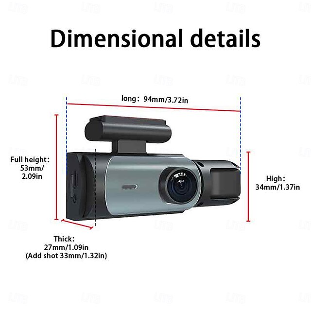 K3 1080p New Design / HD / 360° monitoring Car DVR 150 Degree Wide Angle 2 inch IPS Dash Cam
