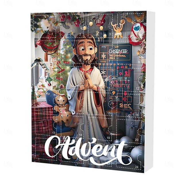 Ornements de calendrier de l'Avent de Noël, kit d'ornements de Noël 2D