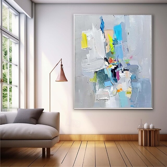 Abstract painting Handmade Modern colorful pattle knife oil painting