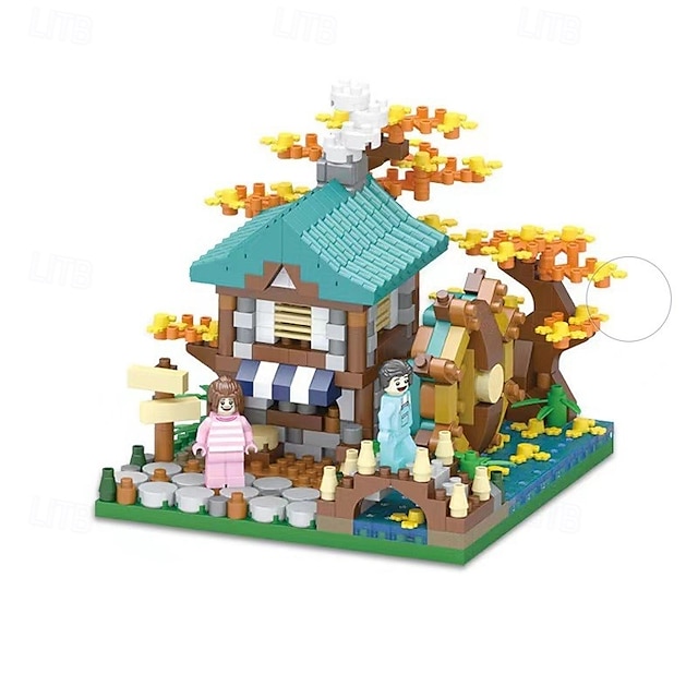  フラワーツリーハウス マイクロミニブロック 大人用 木と植物 クリスマス雰囲気 モデルキット クリエイティブ DIY ギフト 子供用
